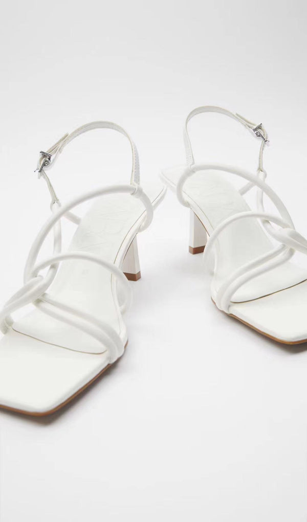 Stiletto Toe Buckle Sandals - WOMONA.COM