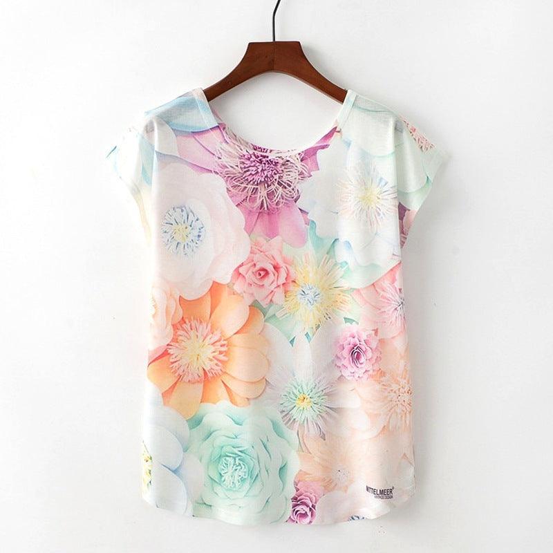 Summer New Round Neck Short Sleeve - WOMONA.COM