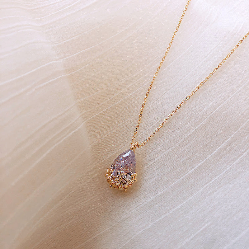 Crystal Water Drop Pendant - WOMONA.COM