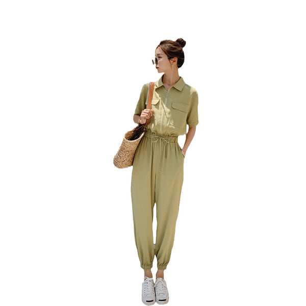 Long-legged Casual Jumpsuit - WOMONA.COM