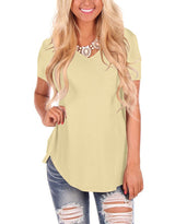 Women's Plus Size Loose Short Sleeve T-shirt - WOMONA.COM