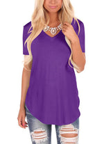 Women's Plus Size Loose Short Sleeve T-shirt - WOMONA.COM