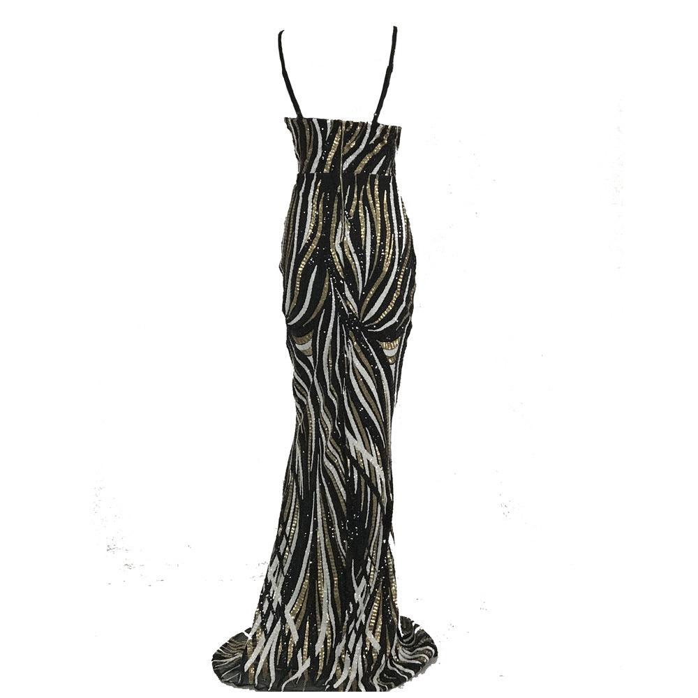 Sequined Mermaid Evening Dress - WOMONA.COM