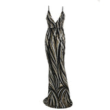 Sequined Mermaid Evening Dress - WOMONA.COM