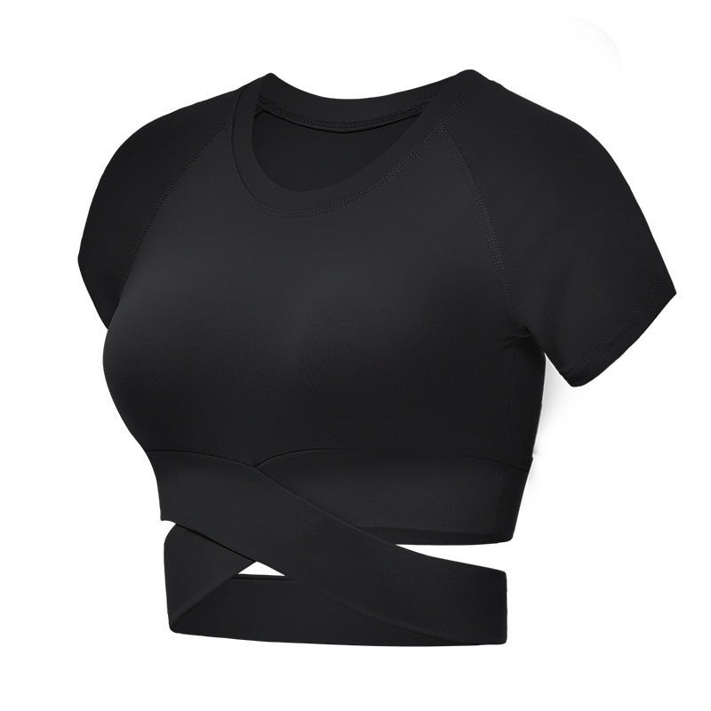 Sports Fitness Top Short Sleeve Women - WOMONA.COM