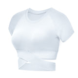 Sports Fitness Top Short Sleeve Women - WOMONA.COM