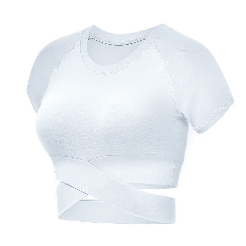 Sports Fitness Top Short Sleeve Women - WOMONA.COM