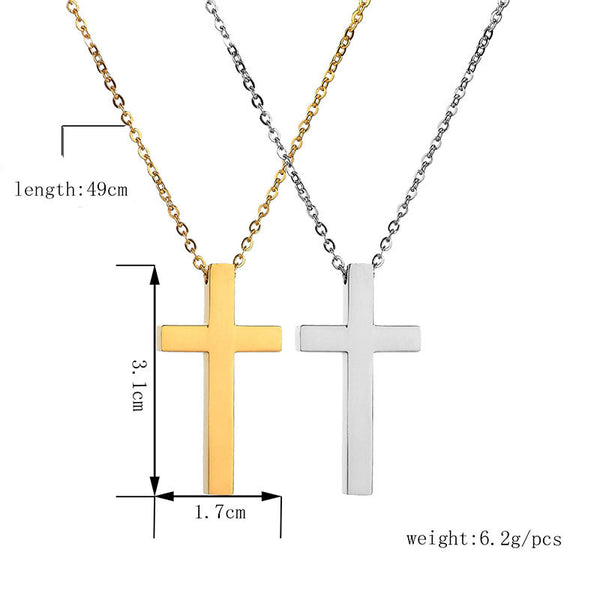 Stainless steel cross necklace - WOMONA.COM