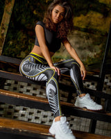 High Elastic Sports Printed Leggings - WOMONA.COM