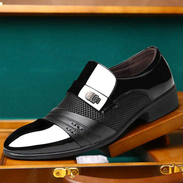 Business Formal Youth British Leather Shoes - WOMONA.COM
