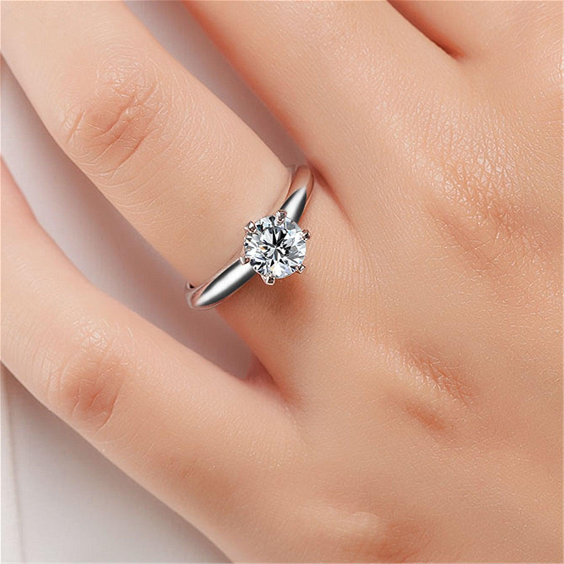 Six claw mosangite ring - WOMONA.COM