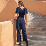 Casual High Waist Loose Jumpsuit - WOMONA.COM