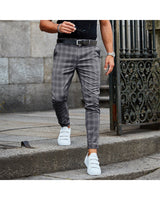 Men's Check Casual Pants - WOMONA.COM