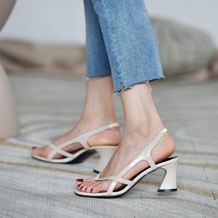 high heel and toe sandals - WOMONA.COM