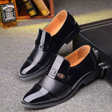 Men's business formal cutout leather shoes - WOMONA.COM