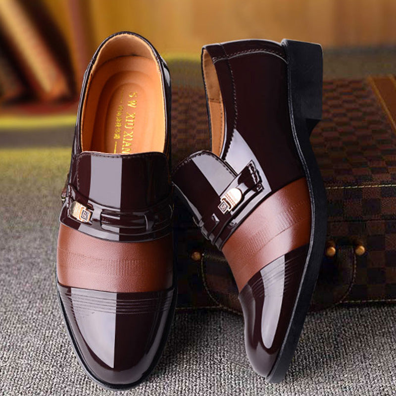 Men's business formal cutout leather shoes - WOMONA.COM