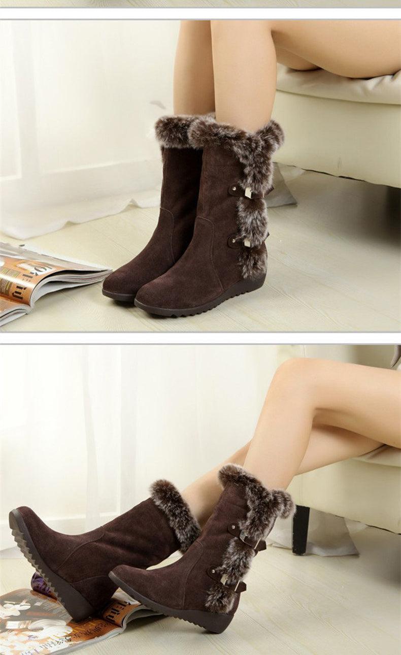 Plush Winter Women Boots - WOMONA.COM