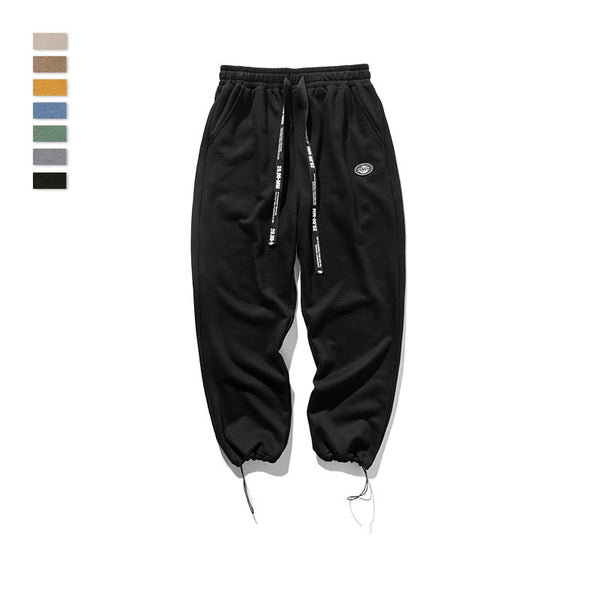 Men's drawstring knit stretch sweatpants - WOMONA.COM