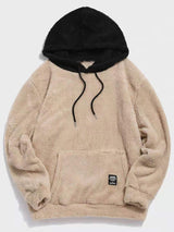 Lamb wool hooded pullover - WOMONA.COM