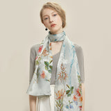 Jewel Butterfly Silk Scarf - WOMONA.COM