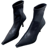 Pointed Toe High-heeled Boots - WOMONA.COM