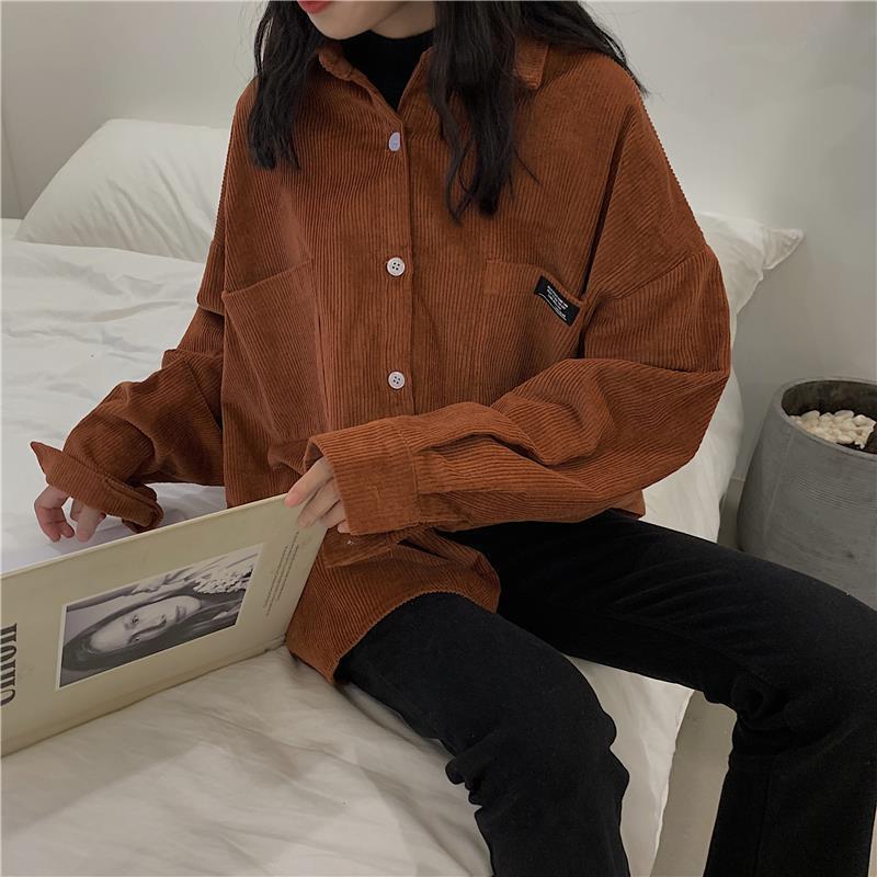 Women's corduroy shirt jacket - WOMONA.COM