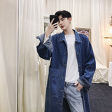 Fine denim trench coat - WOMONA.COM