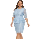 Plus size full lace dress - WOMONA.COM