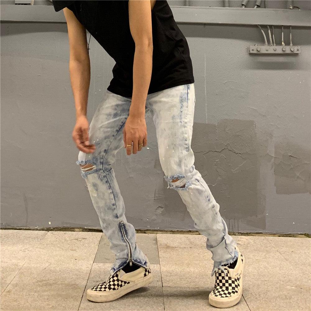 Zipper jeans - WOMONA.COM