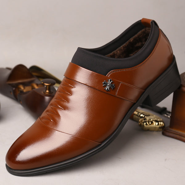 Fashion formal business men's leather shoes - WOMONA.COM