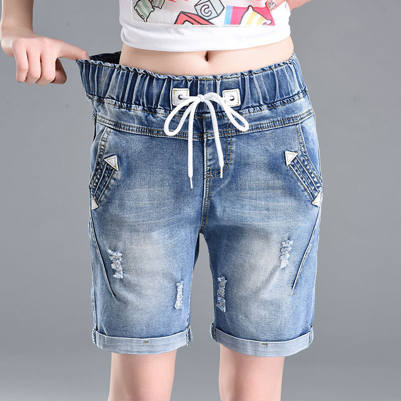 hole casual shorts - WOMONA.COM