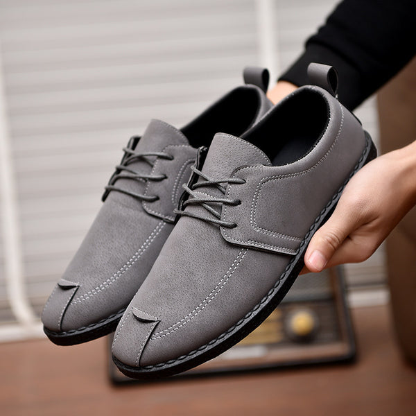 Men's Leather Sneakers - WOMONA.COM