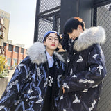 Thick printed cotton coat Men & Women - WOMONA.COM