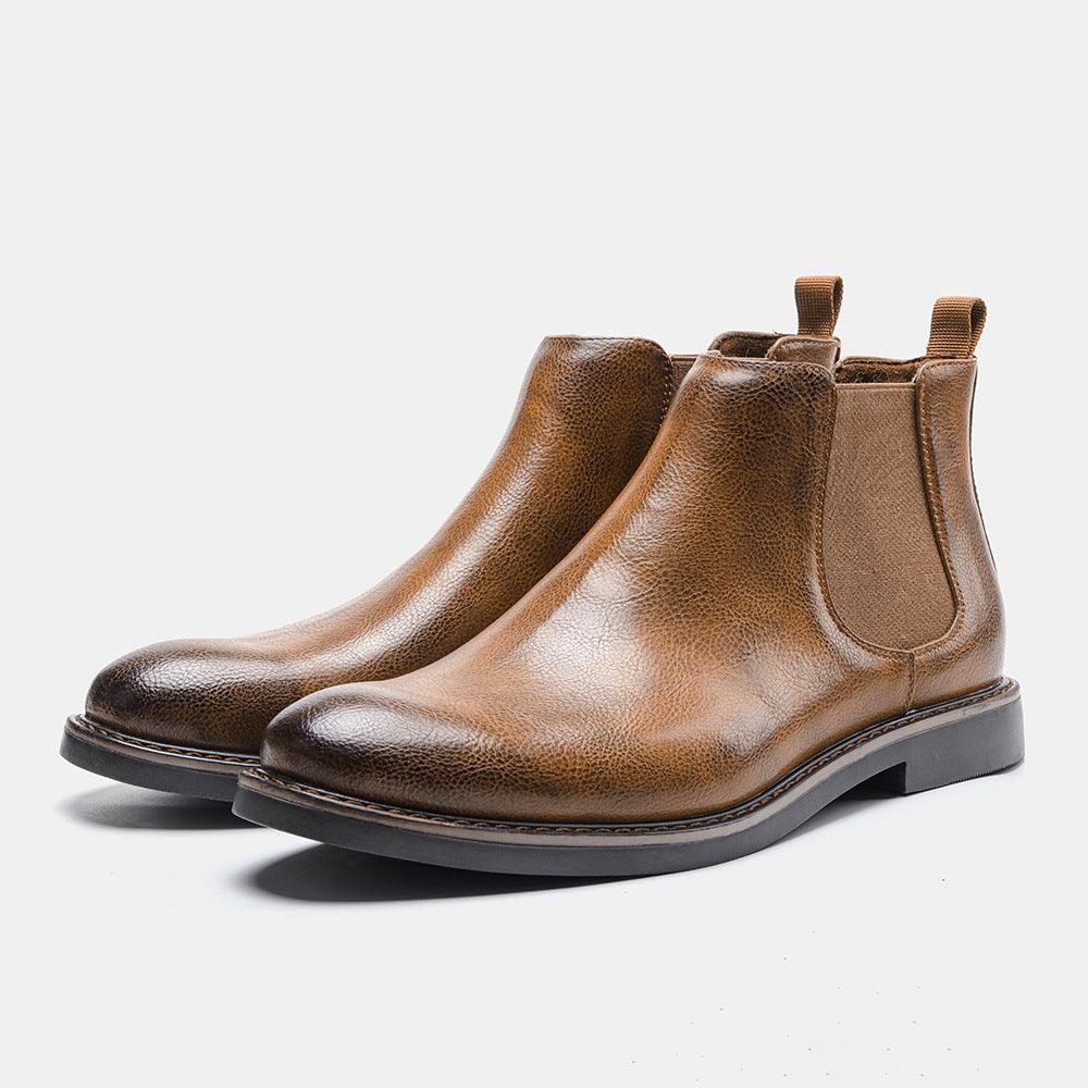 Men  Boots Waterproof Leather Shoes - WOMONA.COM