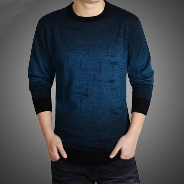 Long sleeve t-shirt middle-aged men - WOMONA.COM