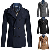 woolen trench coat Men's - WOMONA.COM