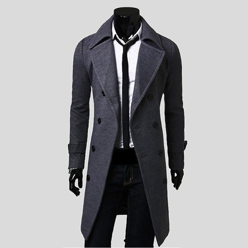 Men's Trench Coat - WOMONA.COM