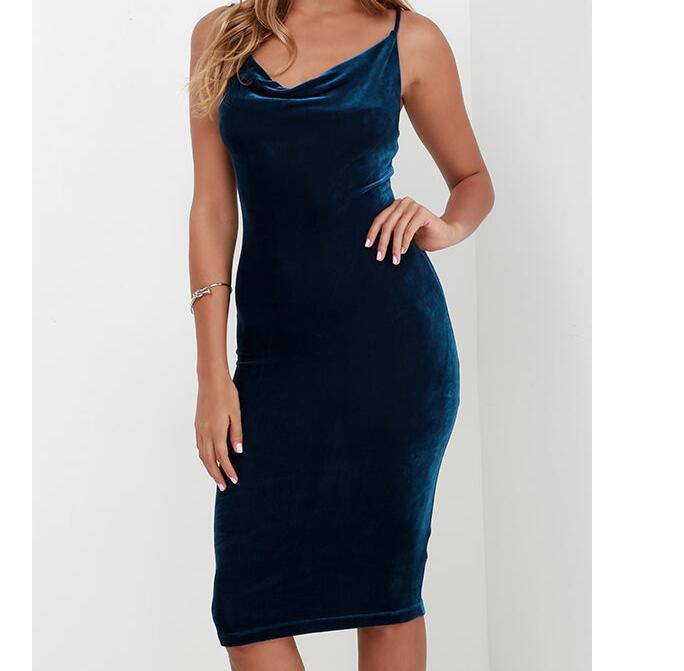 Sexy V-neck dress - WOMONA.COM