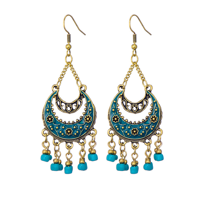 alloy crystal earrings women - WOMONA.COM