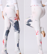 high waist print foot pants - WOMONA.COM