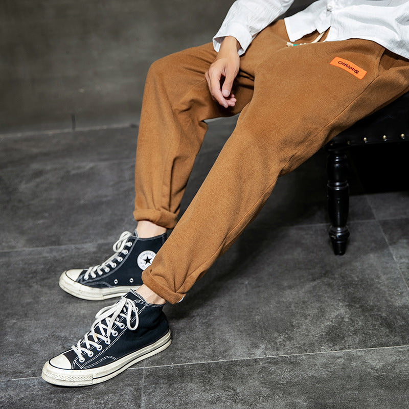 Men's plush casual pants - WOMONA.COM