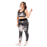 Workout Clothes Suit Plus Size Sports Bra - WOMONA.COM