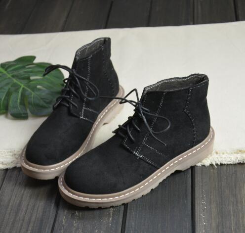 Toe Lace-up Ankle Boots - WOMONA.COM