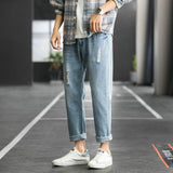 Cropped ripped jeans - WOMONA.COM