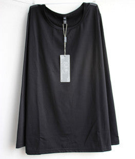 New Large Size High Neck Round Neck T-shirt Women - WOMONA.COM