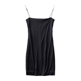 Straps Pleated Slim Bag Hip Dress - WOMONA.COM