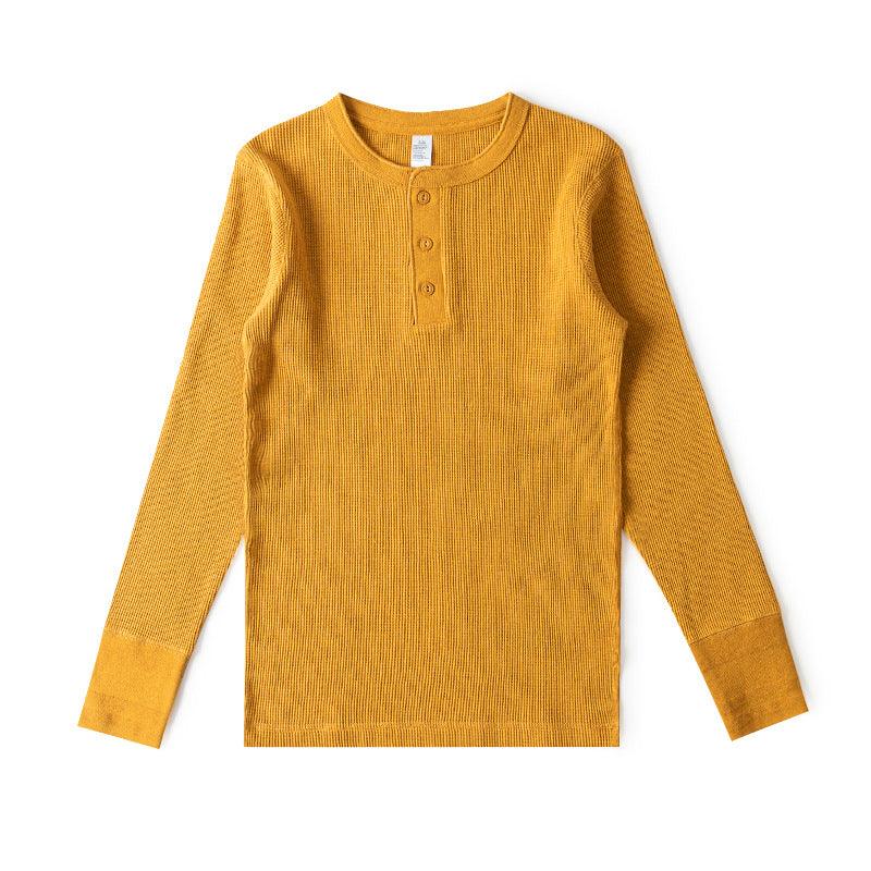 Pure Color Loose Long-sleeved T-shirt - WOMONA.COM