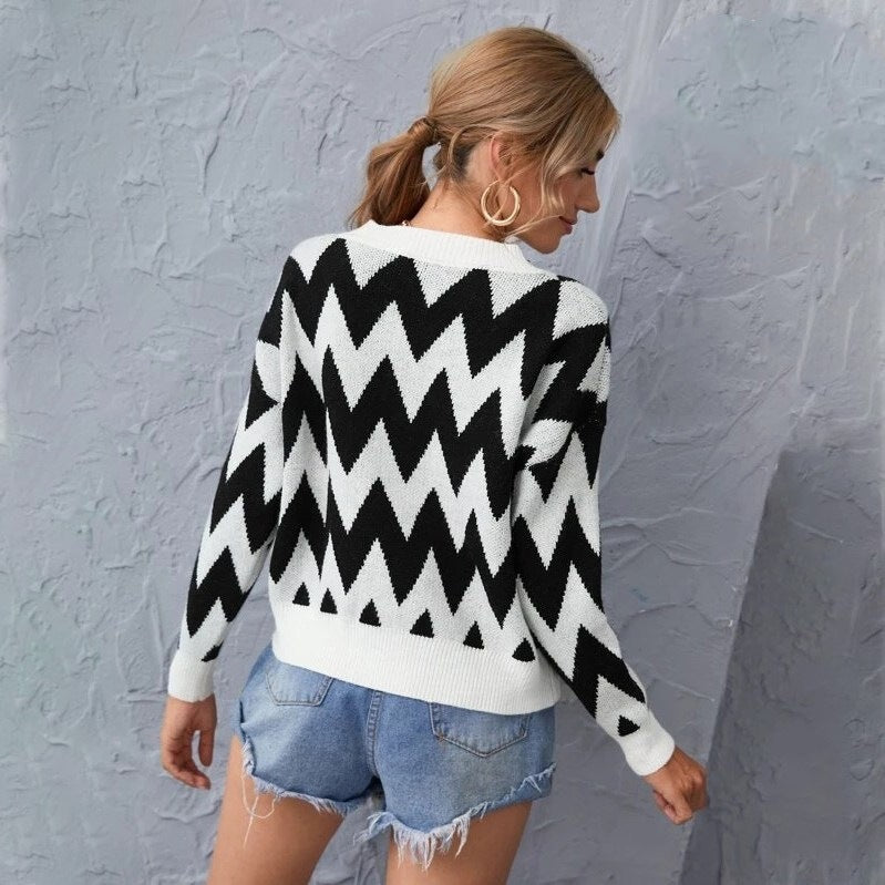 Long-sleevedSweater - WOMONA.COM