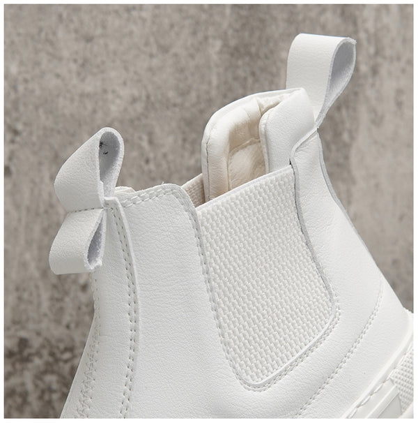 Winter Velvet Trend Thick Bottom White Boots Men - WOMONA.COM