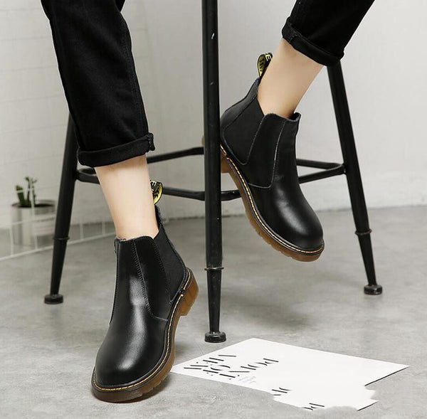 Vintage Leather Short Boots For Men - WOMONA.COM